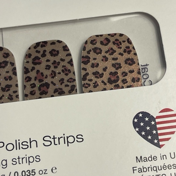 Color Street Plum Glitter & Leopard Print Nail Strips-Lot of 3 - Picture 4 of 4